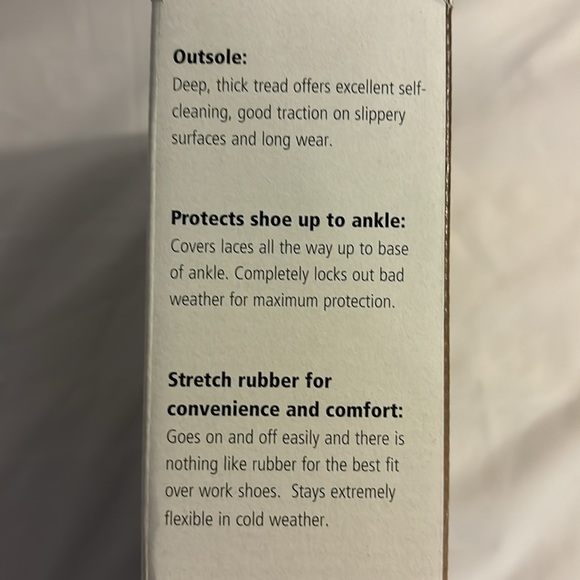 Tingley Weather Tuff Waterproof Stretch Rubber Overshoes Black Large 9.5-11 NWT - Picture 9 of 11